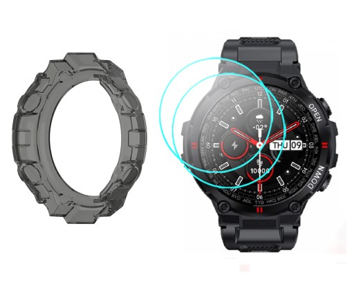 Комплект чехла + 2 стекла 9H Xiaomi Amazfit T-REX / T-REX PRO
