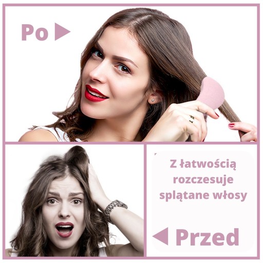 Echoshe Ekologiczna Masująca Szczotka do Rozczesywania Włosów