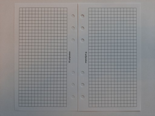 Вкладыш-переплет для блокнота, белый, GRID print, A6, 9,9x17 см.