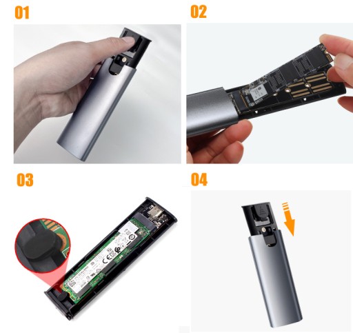 Адаптер корпуса твердотельного накопителя NVME M.2 USB 3.1 типа C