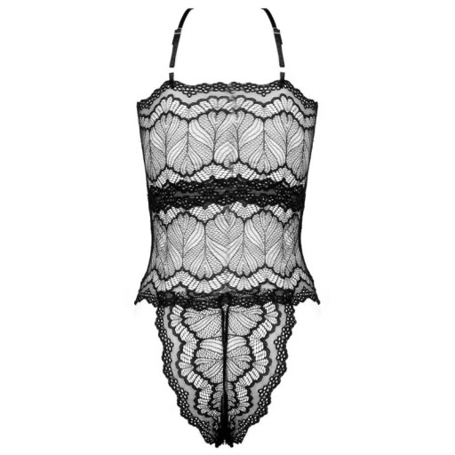SEKSOWNA BIELIZNA DAMSKA KORONKOWE BODY SEXY WIĄZANE DEKOLD KORONKA
