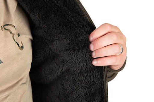Kurtka ocieplana Fox Collection Sherpa Jacket Green / Black - XL