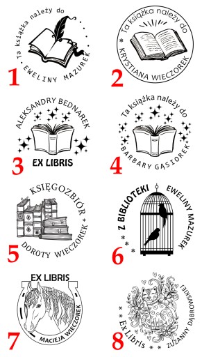 КРУГЛАЯ ПЕЧАТЬ EX LIBRIS ПЕЧАТЬ 5 СМ