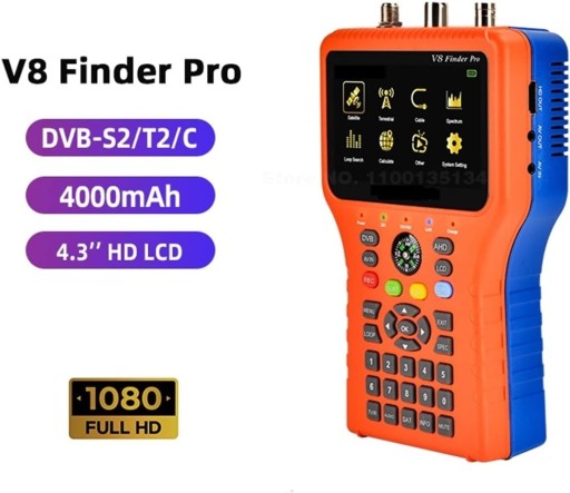 Спутниковый детектор V8 FINDER PRO, измеритель спутникового сигнала DVB L892