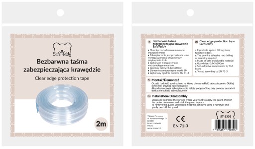 Прозрачная лента, защищающая края мебели 2м SafeTeddy