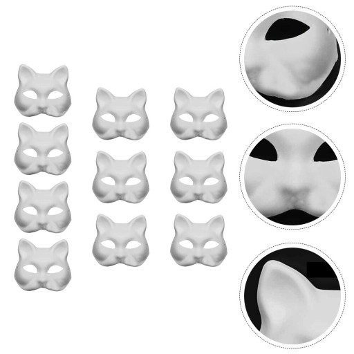 10 × маска для лица Therian Halloween Cat, сделай сам, лучшее качество