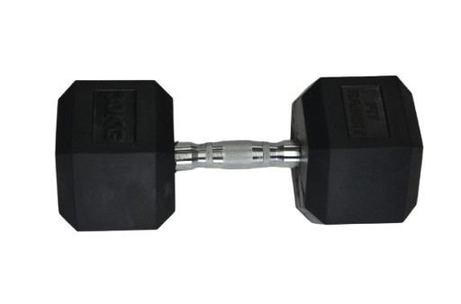 Гантель прорезиненная Fit-Rabbit Hex 12,5 кг