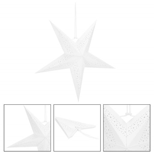 DUŻA WISZĄCA GWIAZDA PAPIEROWA 3D 60cm ŚWIĄTECZNA