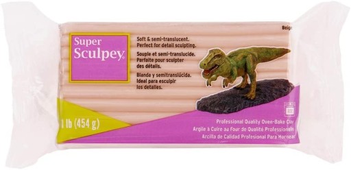 SUPER SCULPEY CLAY СКОЛЬПИНГ ГЛИНА 454г БЕЖЕВЫЙ
