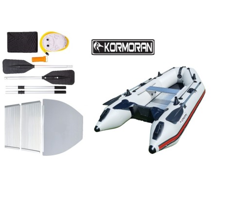 PONTON WĘDKARSKI TURYSTYCZNY PVC KORMORAN 270pp ALUMINIOWA PODŁOGA BEZ KILA