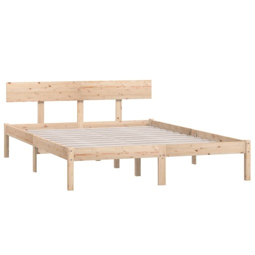 Каркас кровати vidaXL из массива сосны 140 x 190 см