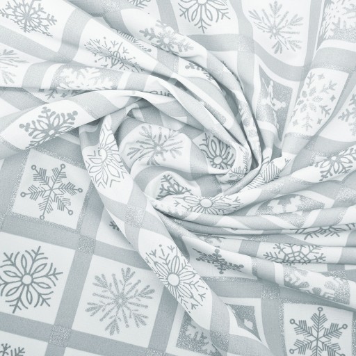 Пятностойкая дорожка Christmas Grey Silver 40x120 см
