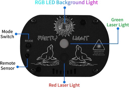 DISCO LASER проектор, лампа DISCO, стробоскоп