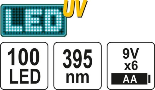 YATO UV 100 СВЕТОДИОДНЫЙ ФОНАРЬ + ОЧКИ