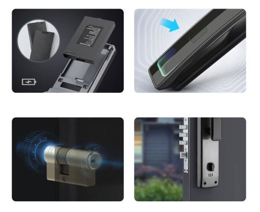 ЭЛЕКТРОННЫЙ ДВЕРНОЙ ЗАМОК, РУЧКА, КОД+WiFi+RFID