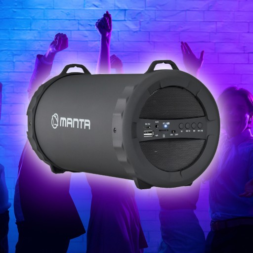 ПОРТАТИВНЫЙ БЕСПРОВОДНОЙ БУМБОКС BLUETOOTH ДИНАМИК MANTA SPK204FM FM ТРУБКА