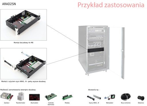 Корпус для стойки Pulsar ARAD2SN - универсальный, 2U/270 мм