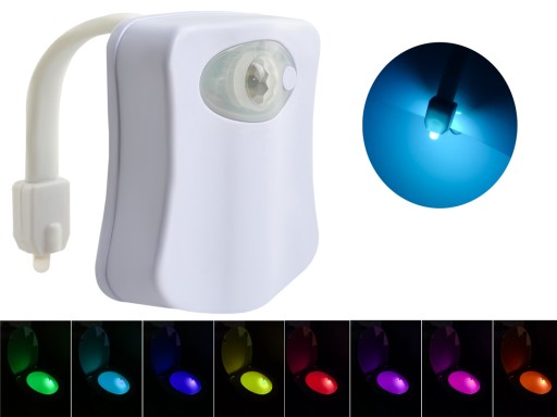 LAMPKA LED DO WC DO TOALETY ŚWIATEŁKO NA NOC CZUJNIKRUCHU ŚWIATŁA