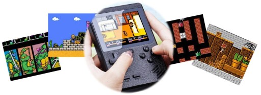 MINI KONSOLA GIER RETRO 400 GIER 3 cale + PAD