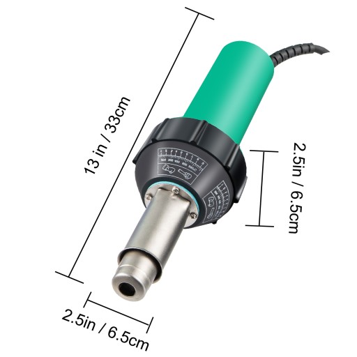 VEVOR Pistolet Spawalniczy PVC 8 akcesoriów 1.6KW