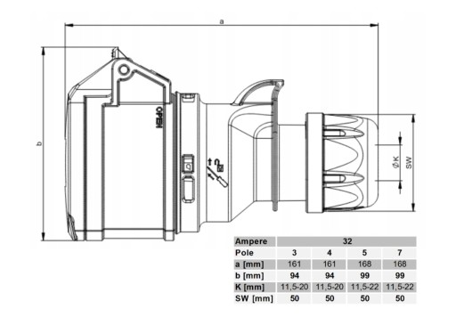 H07RN-F 5x4 3x4 3M 3M Фазовый переключатель