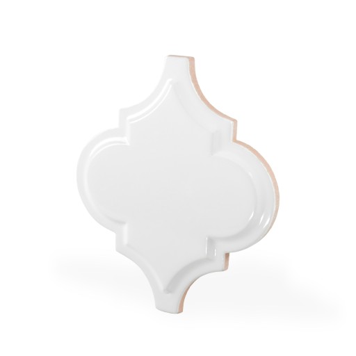 Плитка Arabesque Palace White Gloss, большая 12,5 см x 14,5 см, керамика