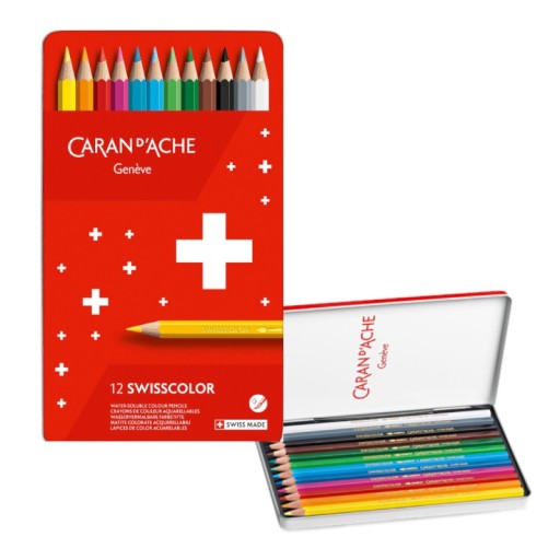 Kredki CARAN D'ACHE Swisscolor Aquarelle 12szt