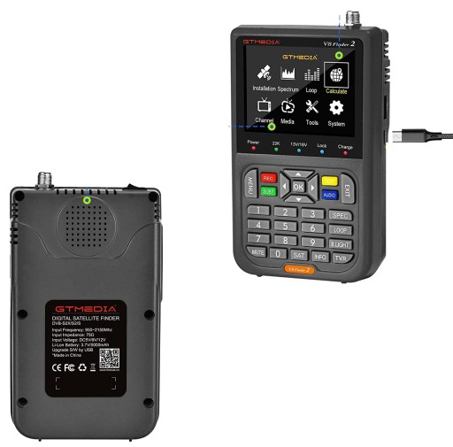 ИЗМЕРИТЕЛЬ СПУТНИКОВОГО СИГНАЛА V8 FINDER2 DVB-S2X ЖК-дисплей