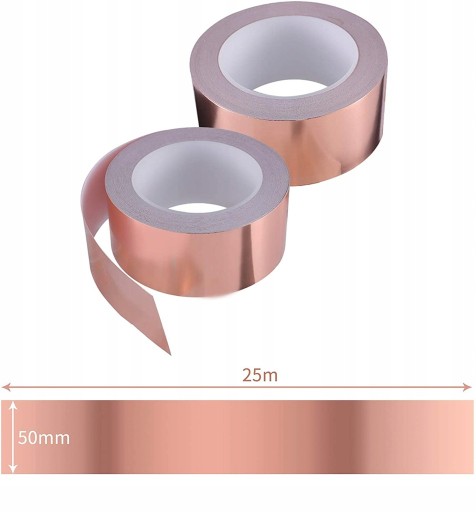 РЕМОНТНАЯ ЛЕНТА 25м×50мм МЕДНАЯ ФОЛЬГА