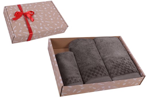Набор полотенец - 3 шт. CARLO CHRISTMAS GIFT Zwoltex Египетский хлопок