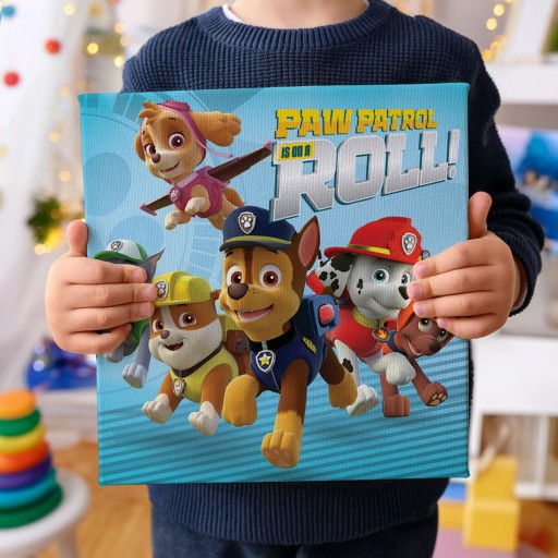 Obrazy na ścianę Psi Patrol Paw Patrol On A Roll obraz na płótnie 30x30 cm