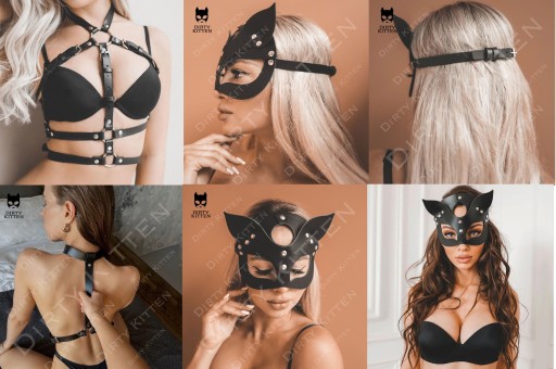 KOMPLET BIELIZNY 6ELEMENTÓW SEXY BIELIZNA STRÓJ XL