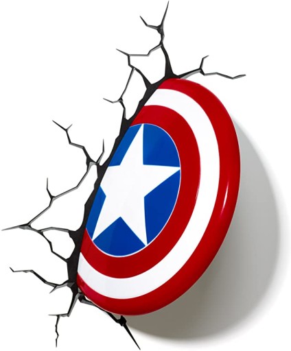 LAMPKA ŚCIENNA nocna LED 3D MARVEL KAPITAN AMERYKA