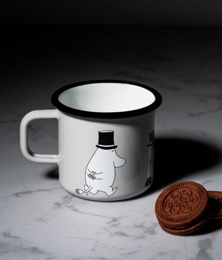 Кружка МУМИН эмалированная металлическая TATA MOOMIN MUURLA серая 370 мл