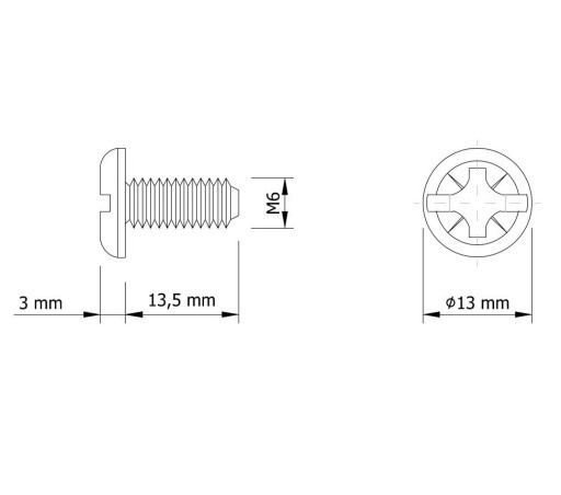 Мебельный соединитель для шкафов fi8 мм M6 30-38MM