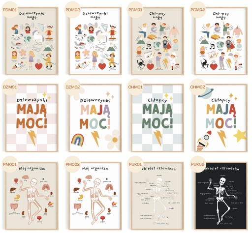 PLAKAT EDUKACYJNY dla dzieci 30x40 KOLORY kredki MONTESSORI