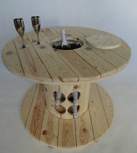 Stoliki ze szpuli, drewniane 60cm, różne kolory, stolik kawowy LOFT-Style