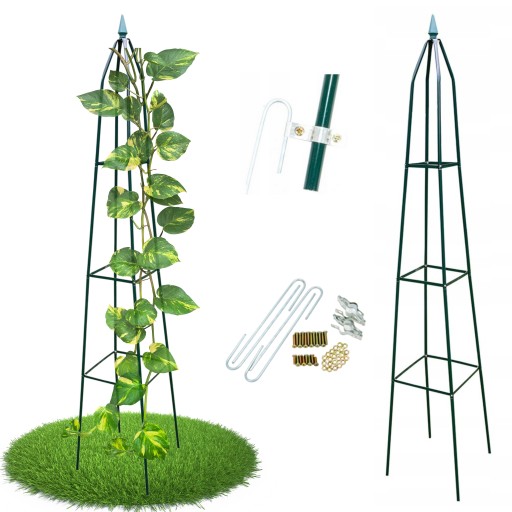 PERGOLA OGRODOWA TARASOWA METALOWA PODPORA PNĄCZY WINOGRON PIRAMIDA 200 CM