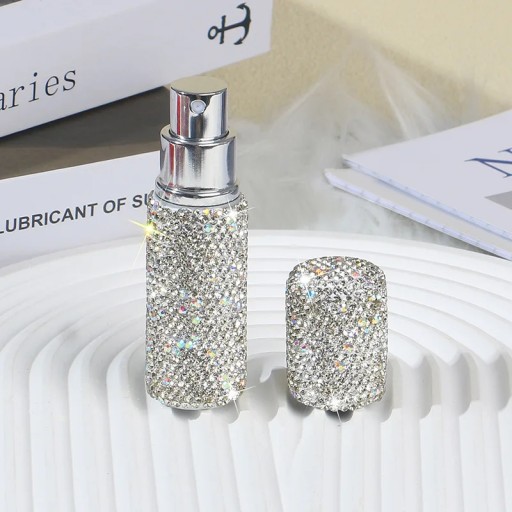 5ml 10ml Portable Perfume Spray Bottle Rhinestone Inlaid Refillable