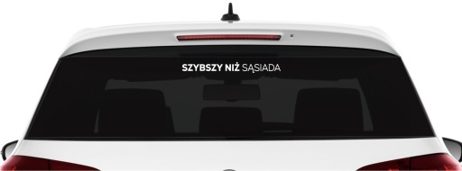 Автомобильная наклейка БЫСТРЕЕ ДОРОГО, ЧЕМ СОСЕД * ЦВЕТА * УЗОРЫ * 26см