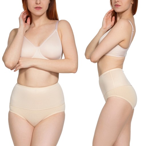 Закрытые женские трусы, сильно моделирующие живот и бедра NETi MTX 99 Beige
