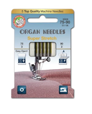 Иглы швейные полуплоские ORGAN STRETCH MIX ECOBOX