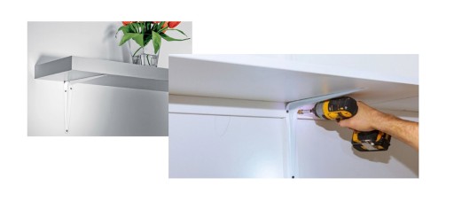 РУЧКА КРОНШТЕЙН УГЛОВОЙ ДЛЯ ПОЛКИ СЕРЫЙ 175x150