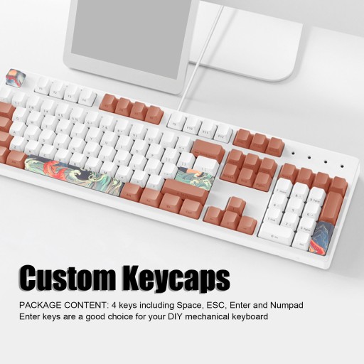 индивидуальный игровой стиль, колпачки для клавиш PBT, яркие цвета, носимые