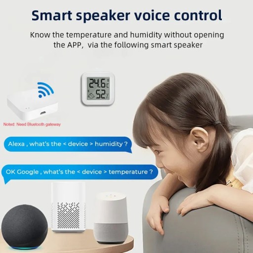 Czujnik temperatury, wilgotności Tuya THB1 łączność z bluetooth