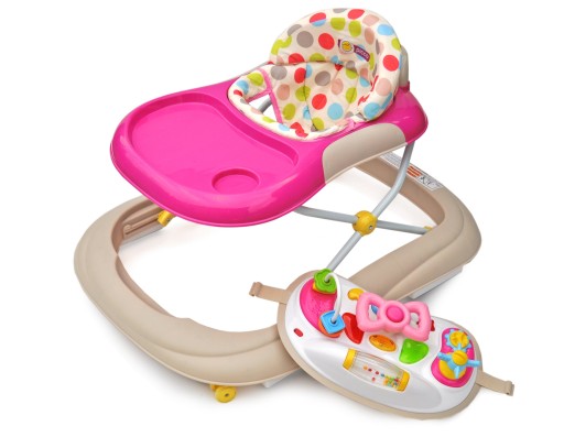 Интерактивные мягкие колеса ZIPPI Walker 2в1 РОЗОВЫЕ
