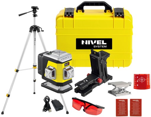 Laser krzyżowy Nivel System CL3R set LP36 czerwona