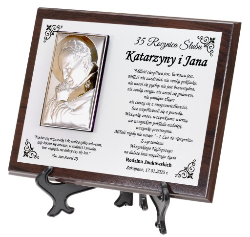 PREZENT ROCZNICA ŚLUBU JUBILEUSZ 10 15 20 25 30 40 45 50 55 GODY + pudełko