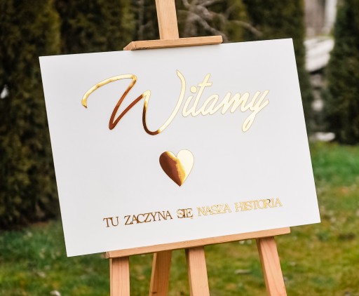 Tablica weselna na powitanie Ślub Wesele dekoracja TAB-1ZS