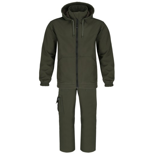 Весенний комплект КУРТКА + БРЮКИ ОЛИВКОВЫЙ Softshell ECO водостойкий ПОЛЬСКИЙ